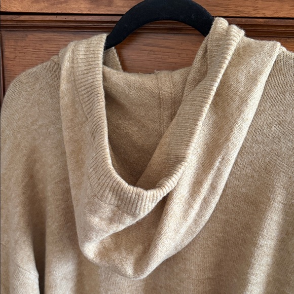 CeCe Tan Crew Neck Sweater with Drawstring - Picture 2 of 4